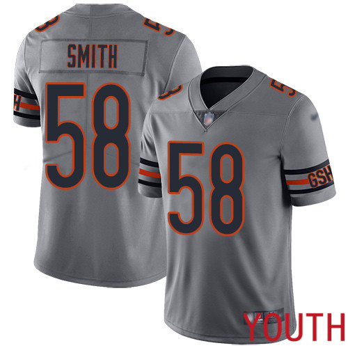 Chicago Bears Limited Silver Youth Roquan Smith Jersey NFL Football #58 Inverted Legend